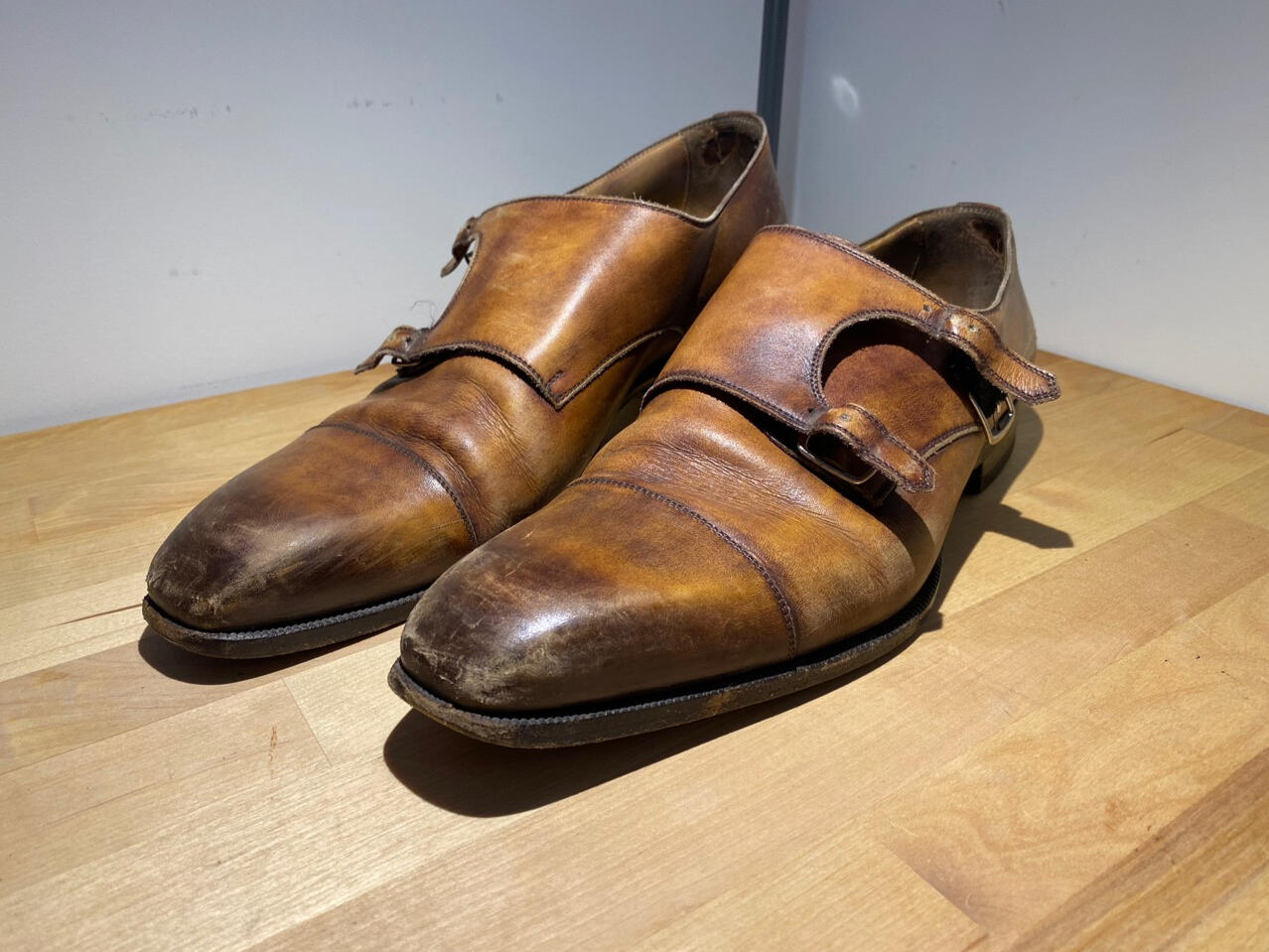 Scarpe di Bianco monkstrap
